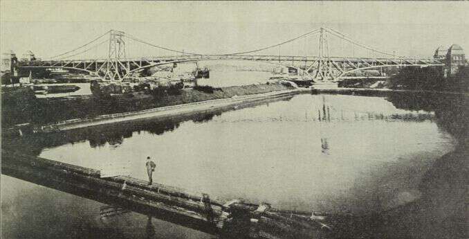 Kaiser Wilhelm Brücke in Wilhelmshaven um 1910