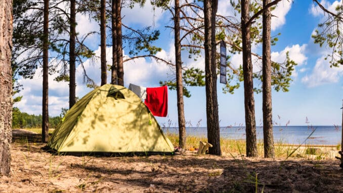 Campingplatz Zelt an der Ostsee